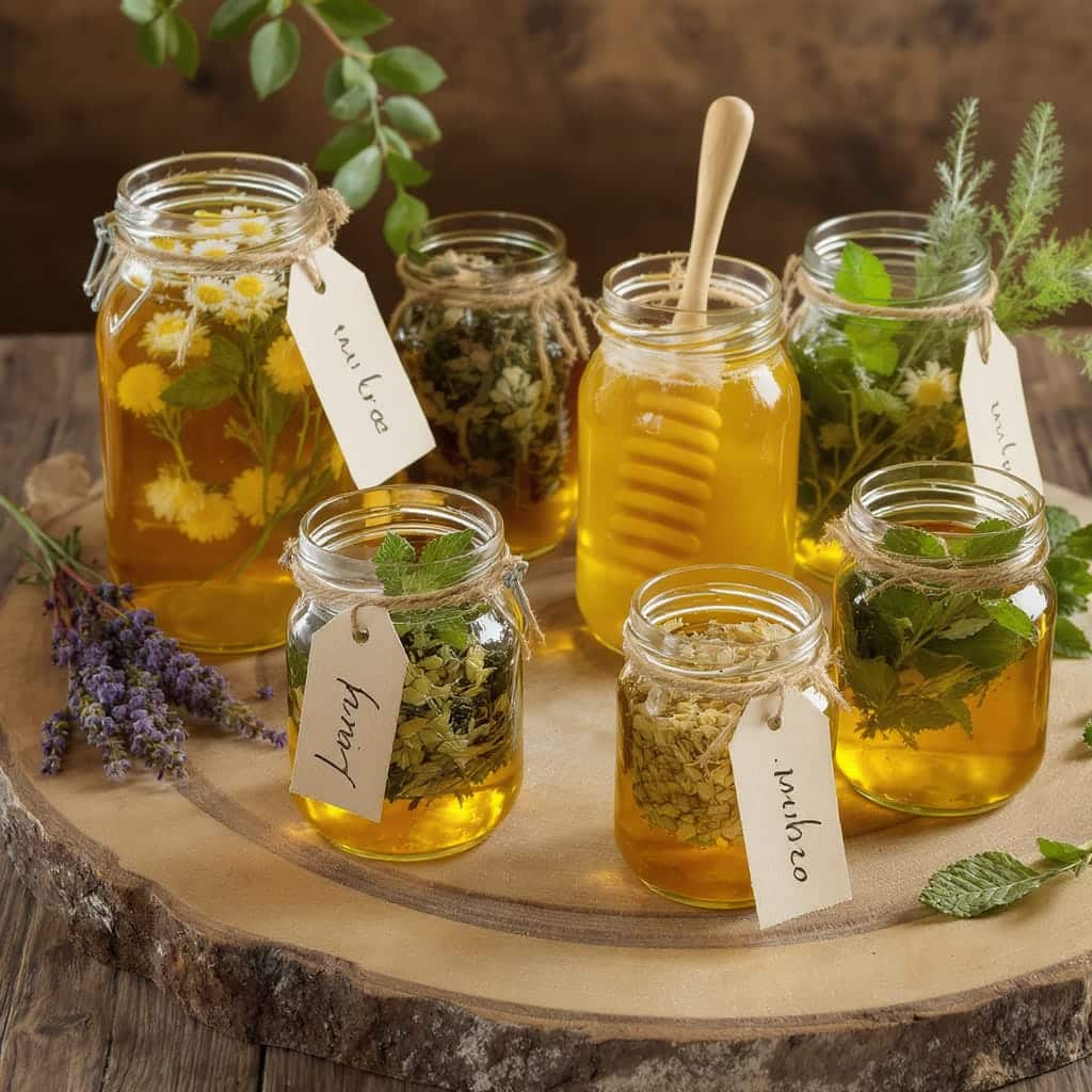 زجاجات زيوت طبيعية